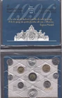 Circulated Coin Set Italy Lire 1996 Coin Set 2 Coins with Silver