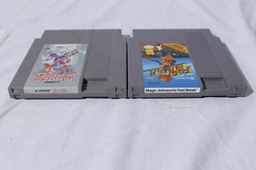 Cartuchos de juego NES Blades of Steel & Magic Johnson's Fast Break