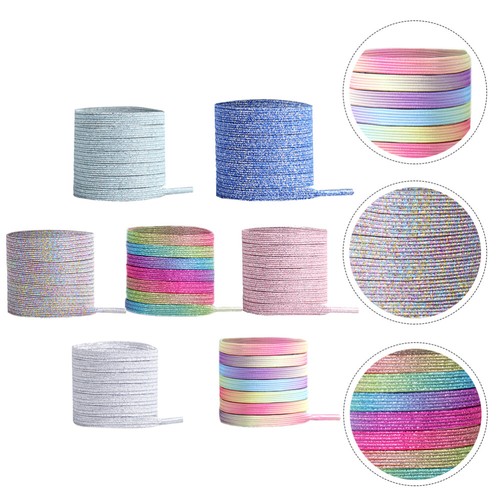 7 Pairs No Need to Tie Shoelace Buckle Fun Laces Child Elastic Shoelaces - Picture 6 of 12