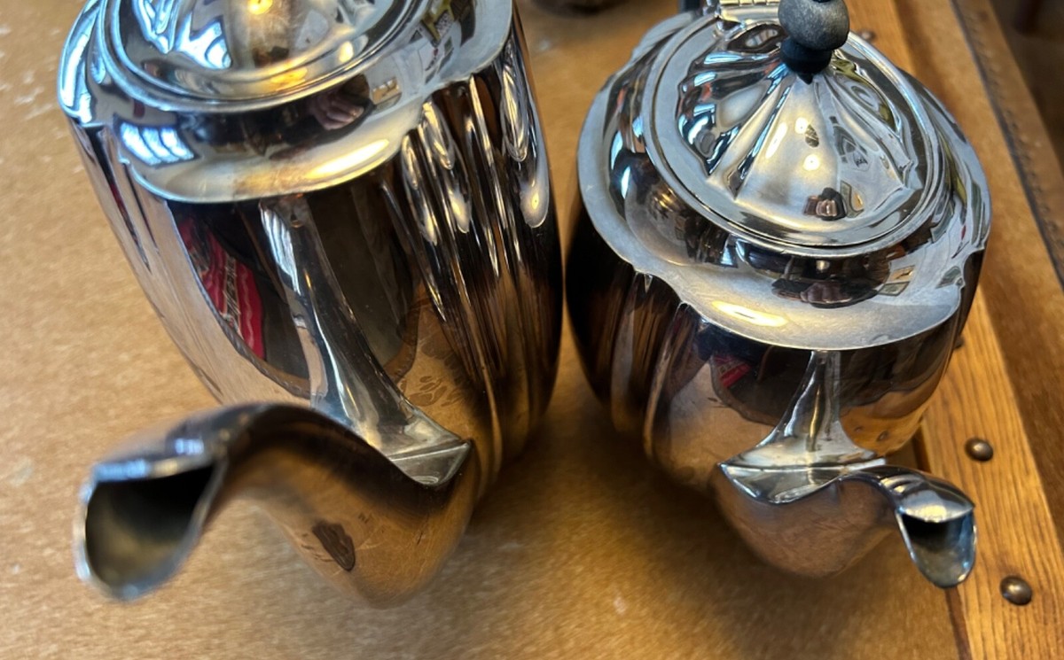 【John Batt & Co 】 メロンフォルムのジャグ 【シルバープレート】 Antique English Silver Plate Biscuit Barrel by Birks Rideau