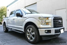 For 15-20 Ford F150 Crew Cab IN-CHANNEL SMOKE TINTED Side Window Rain Deflectors