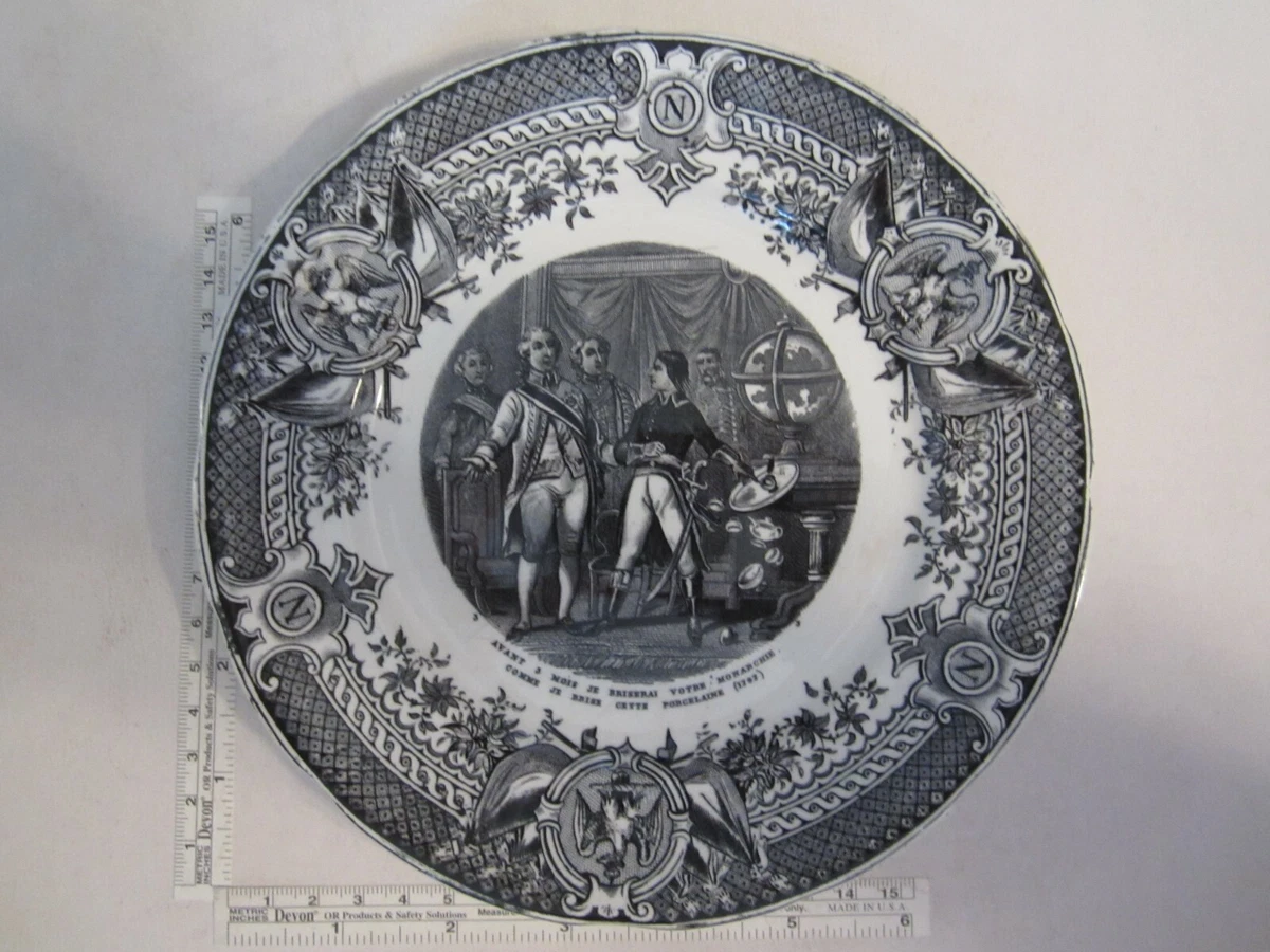 Assiette parlante Napoléon Sarreguemines | Selency