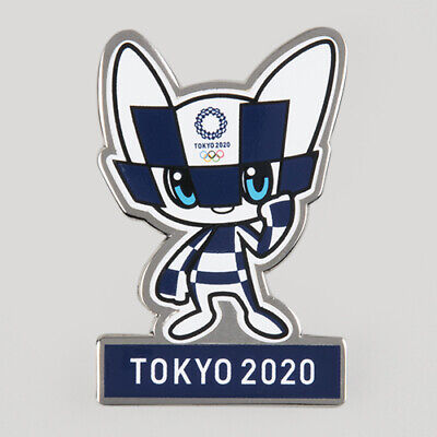 Tokyo Olympics 2020 Olympic Mascot Miraitowa Pin Badge Word Mark Japan Ebay