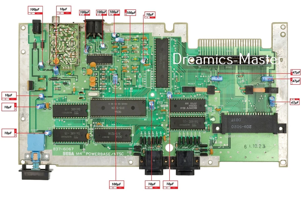 Sega Master System M4 POWERBASE Restoration Kit / Fix no Power, Sound or Video - Image 3 of 4