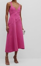 $495 Acler Women Purple Newgate Seamed MIDI Dress Size 2
