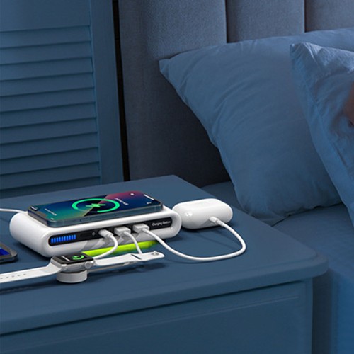 Multi Port Wireless Charger Multi Portable USB Charging Station With Ambient Fit - Picture 7 of 12