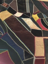 Large Victorian-era Patchwork Crazy Quilt