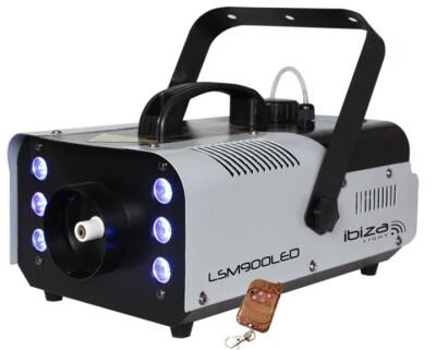 IBIZA LSM900LED 6x3W LED DMX Nebelmaschine 900W Funkfernbedienung fog machine 