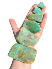 Raw Blue Andean Opal Stone (0.5" - 6") - Blue Peruvian opal crystal