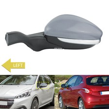 Links Außenspiegel Grau grundiert+Glas+Blinker für Peugeot 2008 I CU 2013-2019