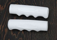 White Vintage Schwinn Stingray Type Bike Grips Lowrider Muscle Bicycle Cruiser