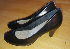 GIANI BERNINI "SWEETS" LADIES BLACK LEATHER PUMPS-7M-WORN ONCE-CLASSIC