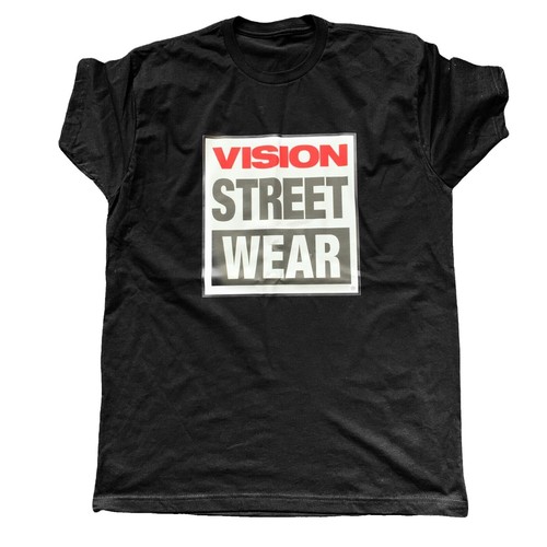 Vintage 1986 / 1987 VISION STREET WEAR Large Black T Shirt 27.5