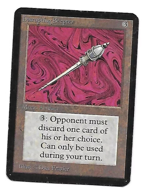 Magic MTG Alpha Disrupting Scepter Authenticated Gathering www_MoxBeta_com