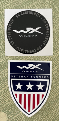 2 Wiley X Veteran Founded Sunglass 3  Stickers
