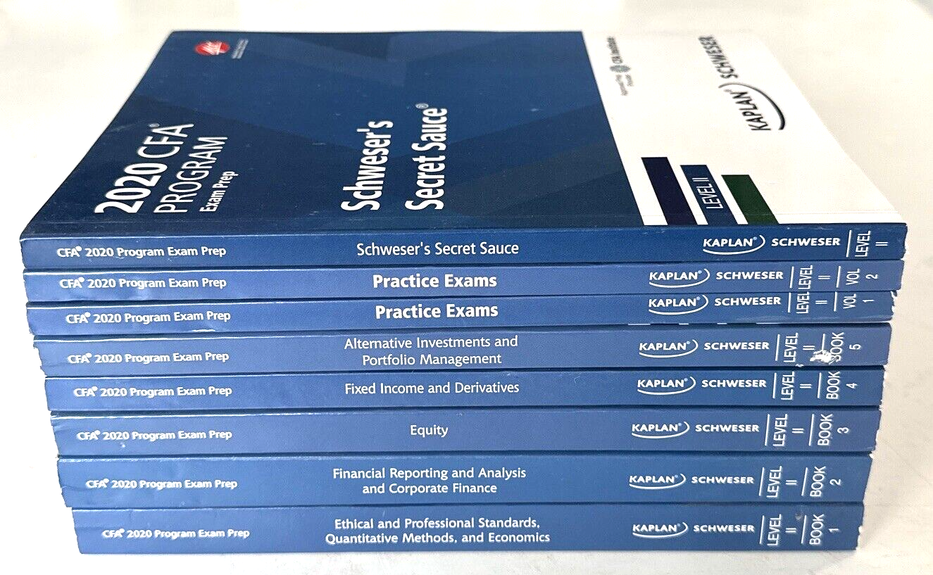 2020 SchweserNotes for the CFA Exam Level II w/Secret Sauce 8 Books
