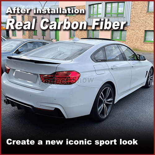 Se adapta a BMW F36 serie 4 420i 435i 2013-19 alerón trasero de carbono alerón labio ala - Imagen 2 de 9