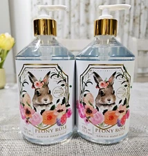 Set of 2 Home & Body Company Peony Rose Gentle Hand Soap 21.5 fl oz each Vegan