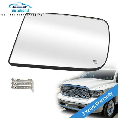 Towing Mirror Glass Heated Upper For Dodge Ram 1500 2500 3500 Driver Side Left