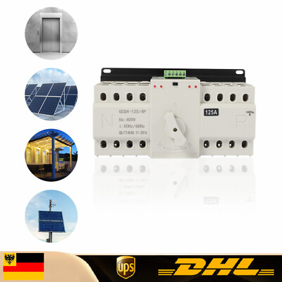 125A AC 400V 4P Automatischer Dual Power Transferschalter Notstromumschalter