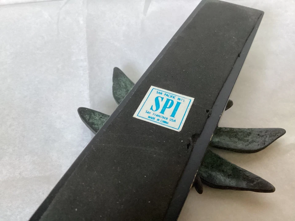 Дверной упор SPI Home San Francisco Dragonfly на танкетке бронза на дереве - Изображение 4 из 4