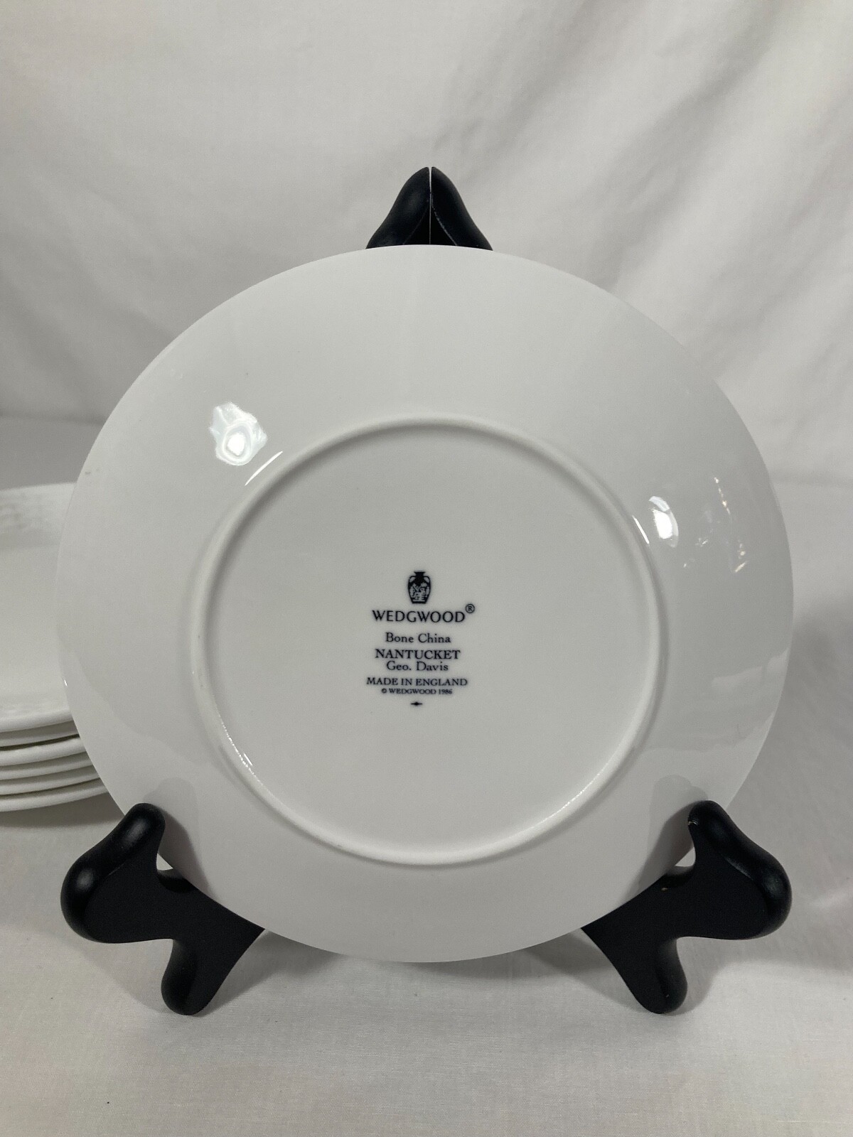 6" Bread Plate(s) WEDGWOOD Nantucket Basket Weave Bone China Geo