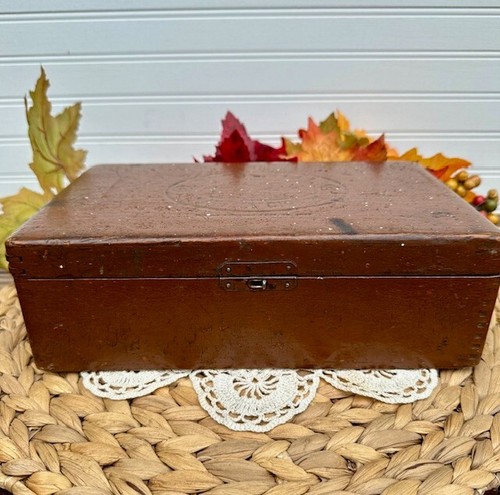 Gene-Vall Havana Cigars Antique Wood and Glass Box Humidor Display Storage Decor - Picture 3 of 10