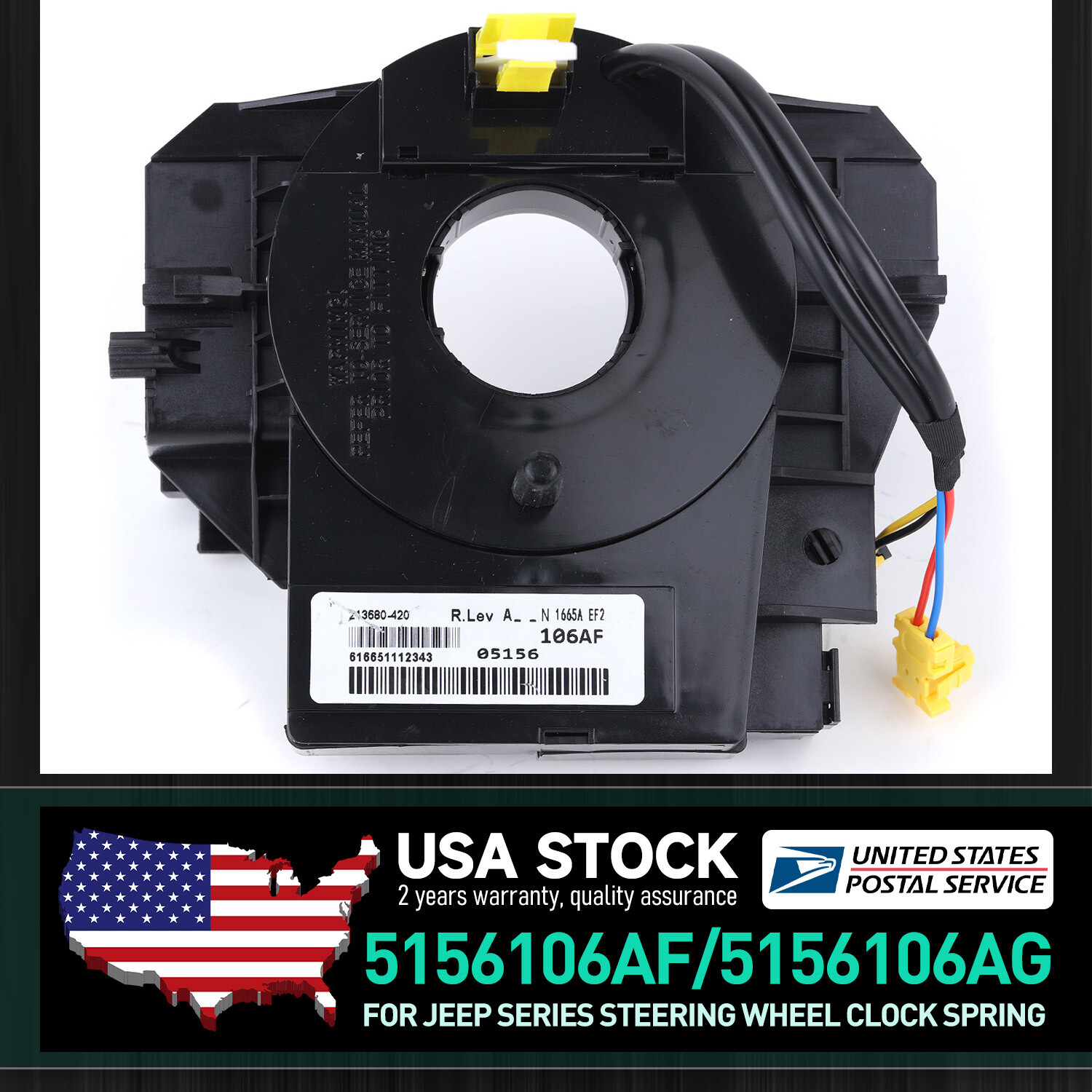 07-19 Chrysler Dodge Jeep OEM Steering Wheel Clockspring 5156106AF Replacement