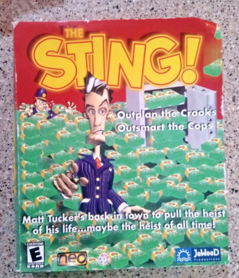 The Sting 2001 PC CD-Rom Computer Game JoWood Productions NEO New Sealed Big Box
