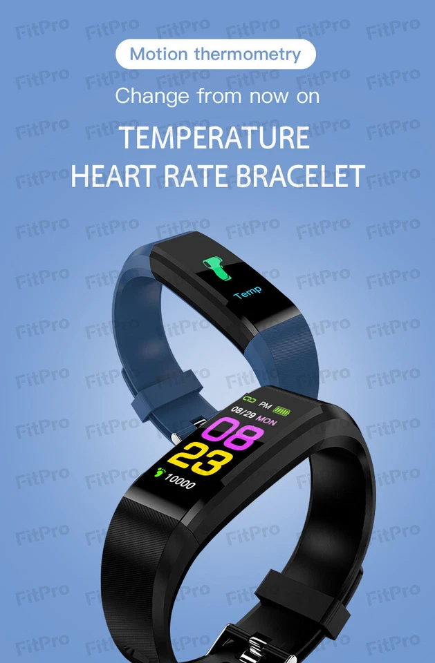 Sport Fitbit Fitness Activity Tracker Blood Pressure Heart Rate  Smart Watch US. - Image 2 of 4