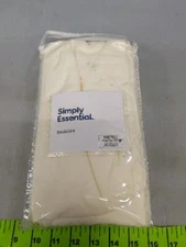 Simply Essential Full White Tailored Bed Skirt 54" X 74" 14in Drop