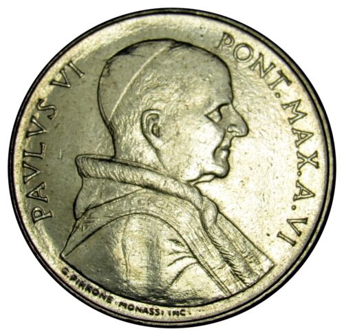 Vatican 50 Lire coin 1968 KM#105 Paul VI FAO AU-UNC - Picture 2 of 2