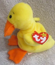 Ty Beanie Baby Quackers the Duck DOB April 19, 1994 MWMT Free Shipping