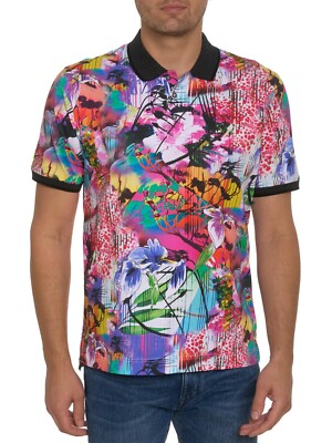 Robert Graham ELECTRIC CIRCUS Polo Large Short Sleeve NWT $148 Classic Fit