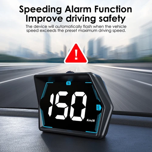Universal Car Digital Speedometer GPS HUD Head Up Display MPH Overspeed Alarm - Bild 3 von 14