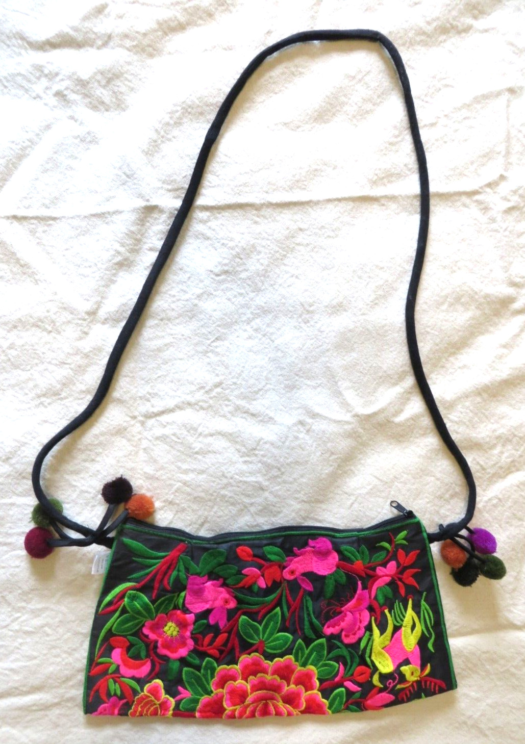 Shoulder Bag Women Purse Thai hilltribe embroidered Boho Hippie Handbag NWOT-image