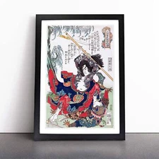 Kumonryu Shishin in Combat Framed Canvas Wall Art Print Poster Picture