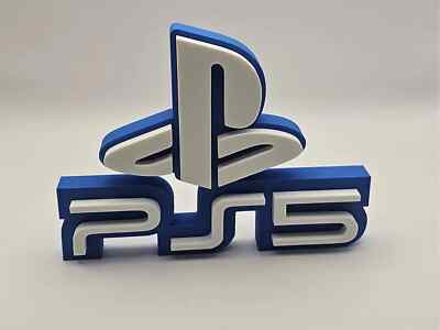 Ps5 Logo Buntes Schild 3D Art Schreibtisch Zubehör Sony