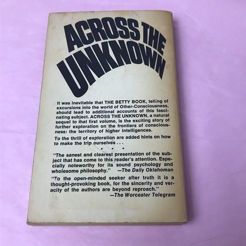 Across the Unknown Stewart Edward White & Harwood White 1979 Paperback Psychic - Foto 4 di 6
