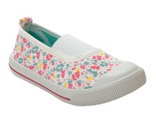 GIRLS CANVAS SHOES SUMMER CASUAL TRAINERS FLAT LOW TOP PUMPS KIDS UK SIZE 4-12