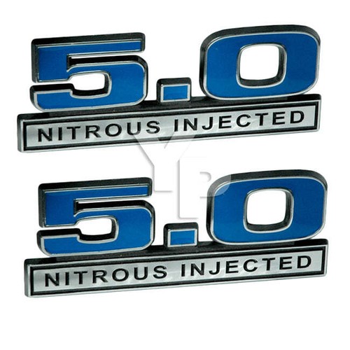 5.4 Liter High Performance Emblem Badges – Chrome & Blue, 5