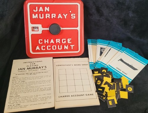 Jan Murray's TV Game Charge Account Replacement Parts. TV Word Game NBC - Afbeelding 1 van 8