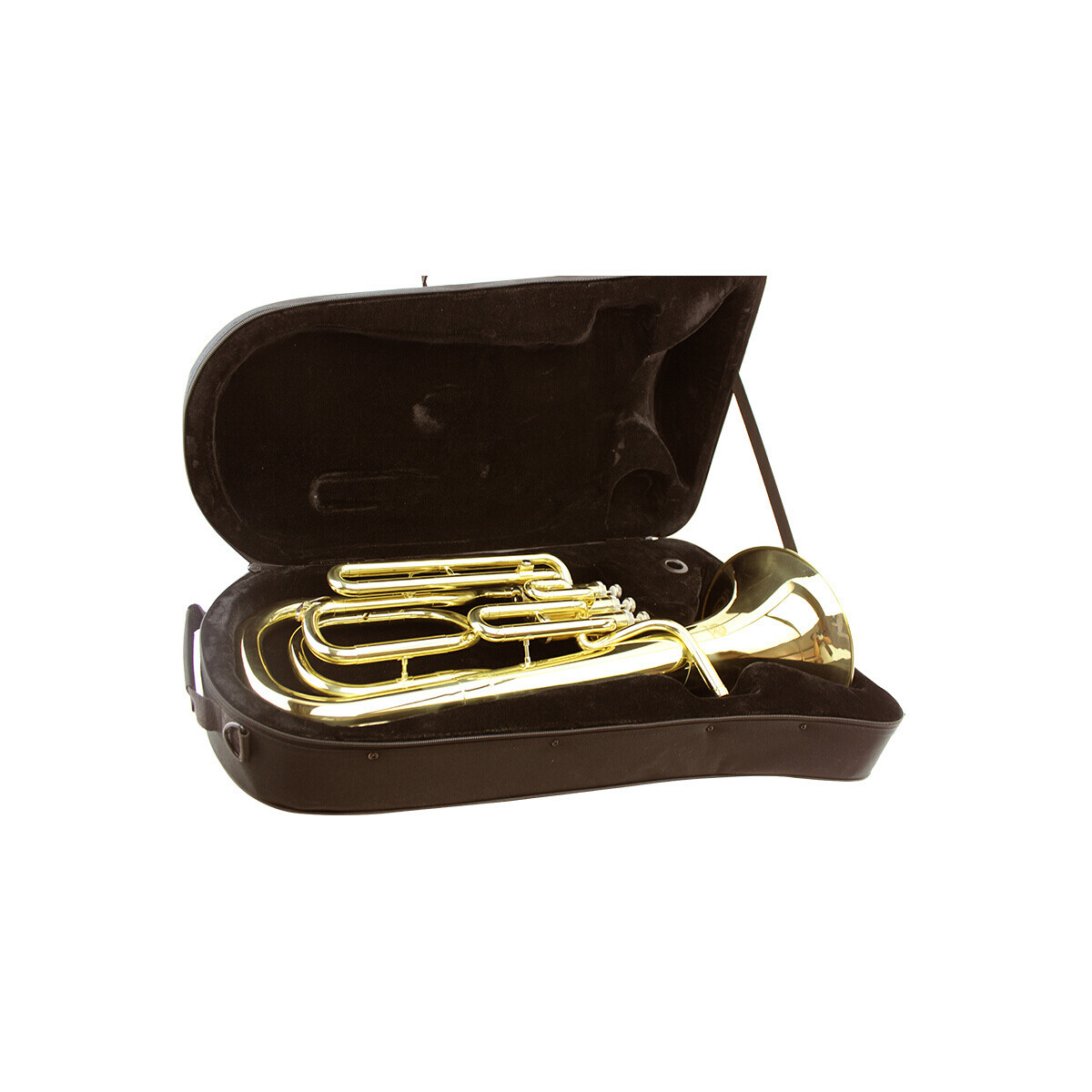 Gold Toned Tuba Musical Instrument Tie Clip - 2.5 Inch Square Tie Bar For Musicians & Music Lovers