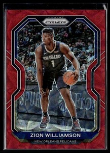 2020-21 Panini Prizm - Choice Red Scope Prizm #185 Zion Williamson /88