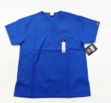 Dickies Scrub Top Adult XS Blue Patch Pocket Unisex Short Sleeve