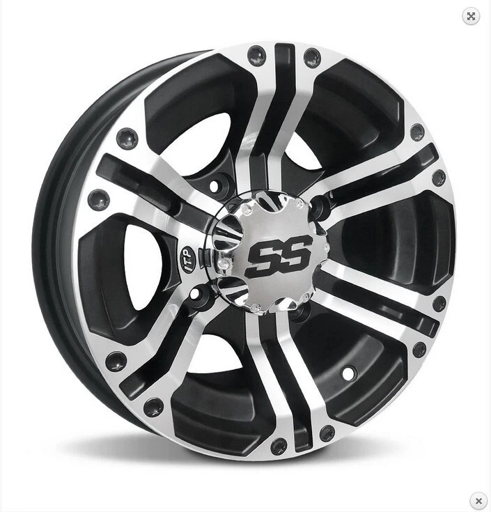 ITP SS212 ALLOY WHEEL MACHINED 12"x 7" (5+2) Machined w/Black 4 x 110mm - Image 4 of 4