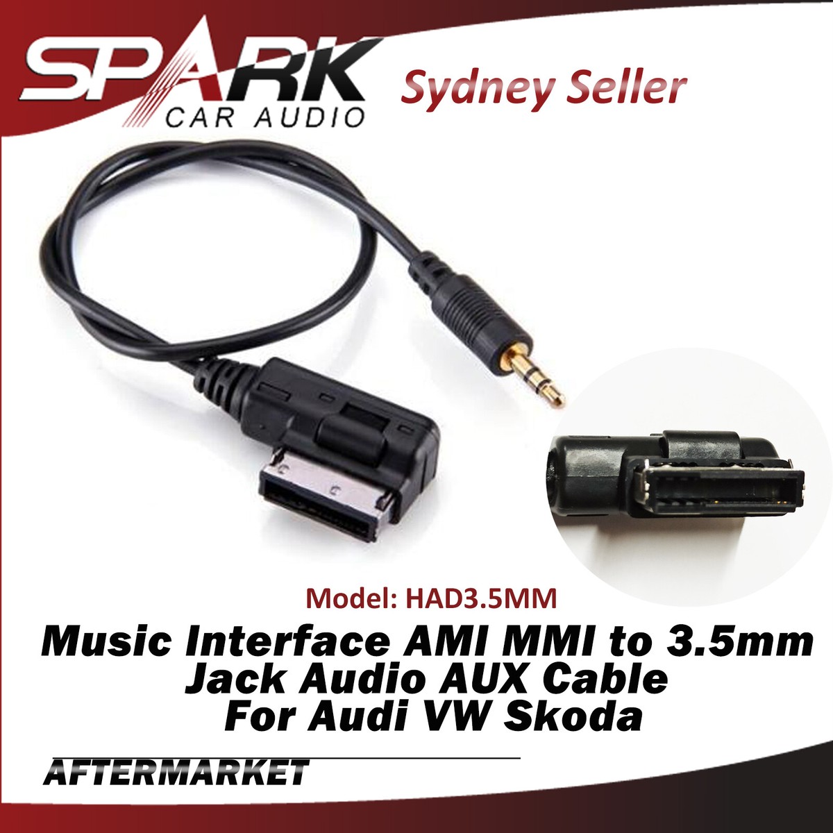 Ami K様 AMI MMI to 3.5mm Jack Audio Adapter AUX Music For Audi A4 A5 A6 A8