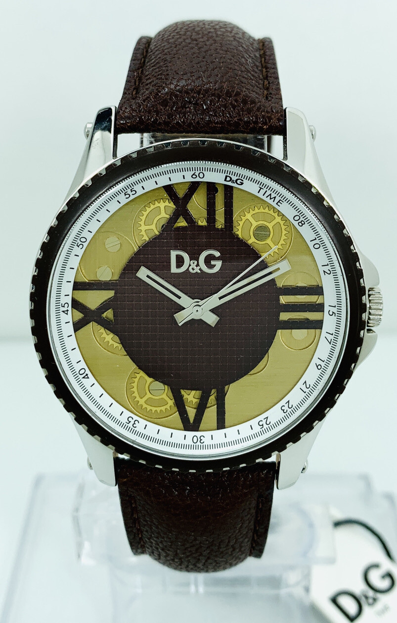 D&G Dolce & Gabbana Men's DW0774 Sestriere Watchworks Dial, Brown Strap Watch
