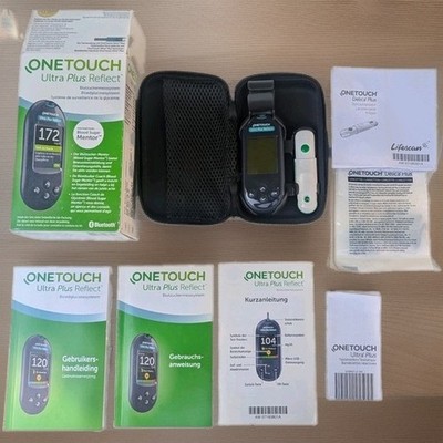 One Touch Ultra Plus Reflect Blutzucker Messgerät Diabetes,Zubehör, Orig.karton