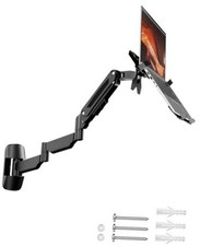 Long Arm 2-in-1 Laptop Wall Mount with Detachable Tray for 12-17'' Laptops 